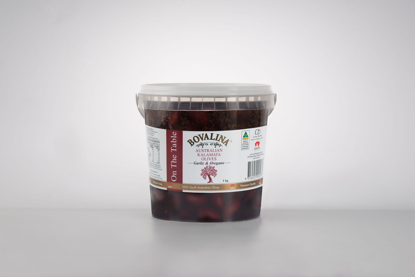 Bovalina Garlic & Oregano Kalamata Olives 1kg