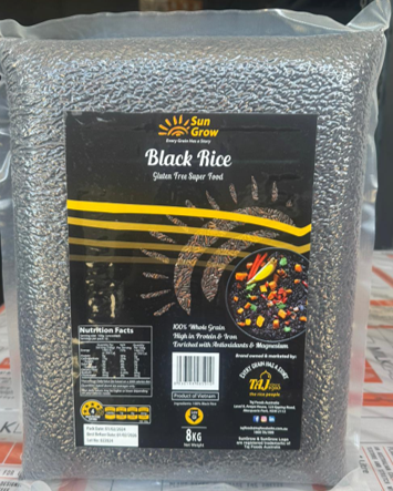 Sun Grow Black Rice 8kg (2 x 8kg)