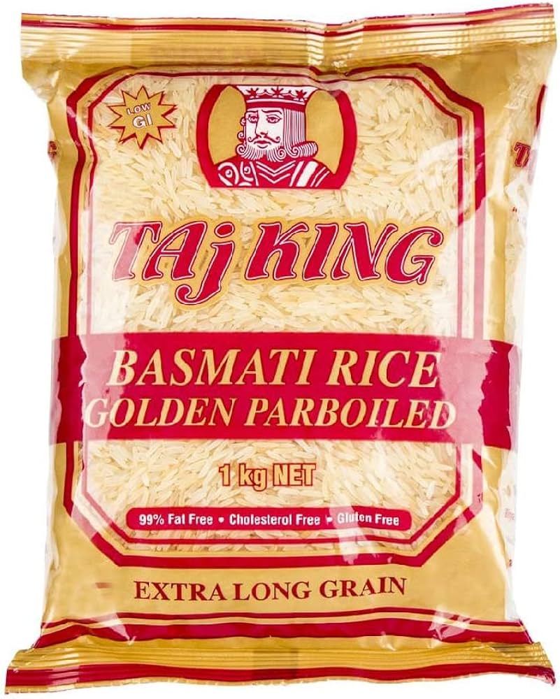 Taj King Sella Basmati Rice 1kg (12 x 1kg)